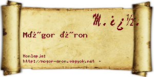 Mógor Áron névjegykártya