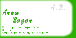aron mogor business card